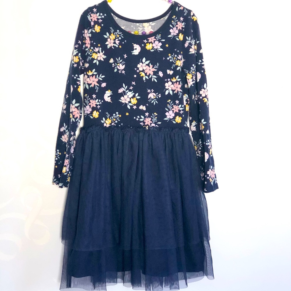 Carter’s Kids -Girls Navy blue unicorn print dress